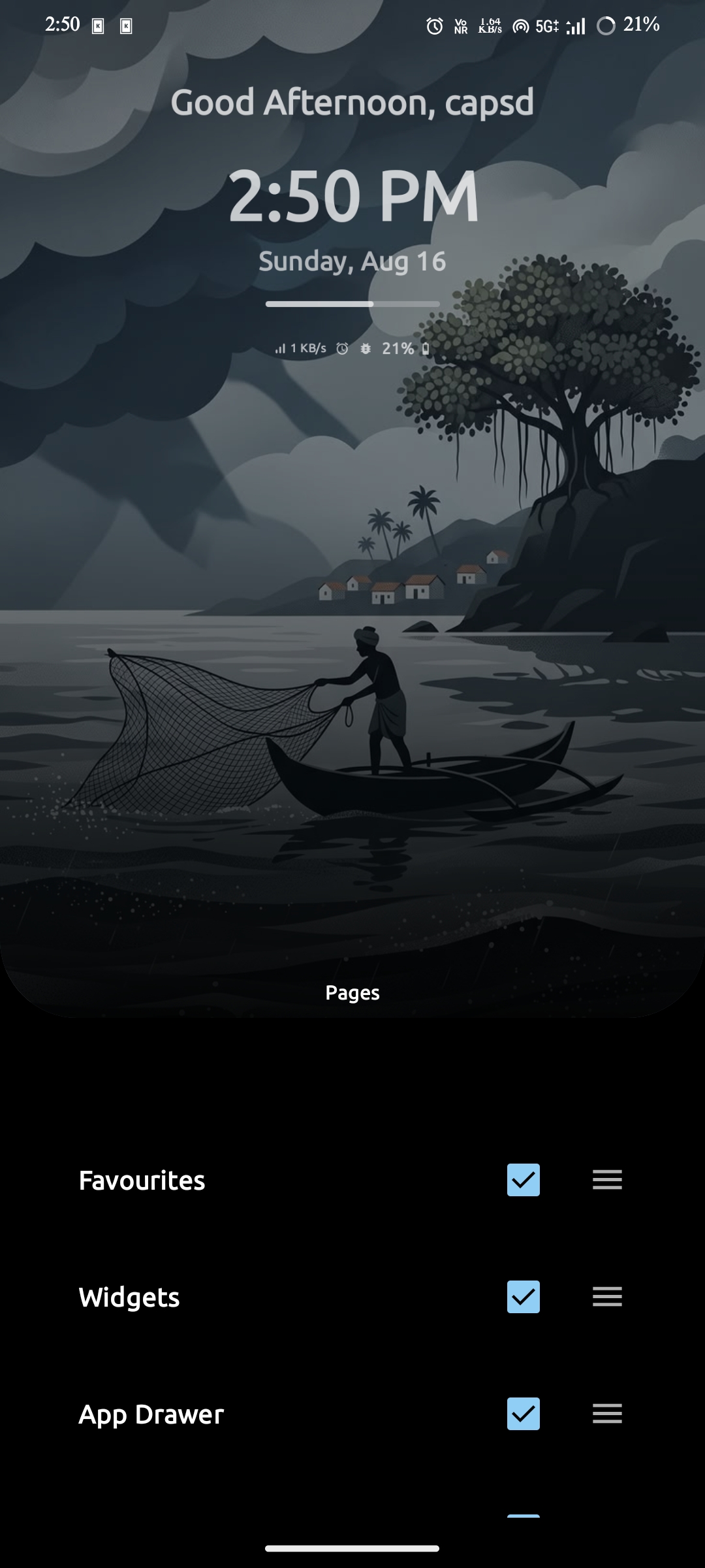Pages and workspaces